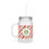 Thumbnail: Holiday Season Logo Frosted Glass Mason Jar - 12oz