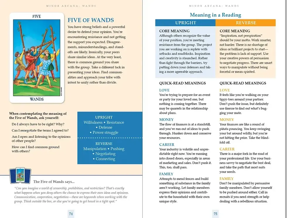 Thumbnail: Exploring Tarot Using Radiant Rider-Waite® Tarot Deck and Book Set Inside Book Preview