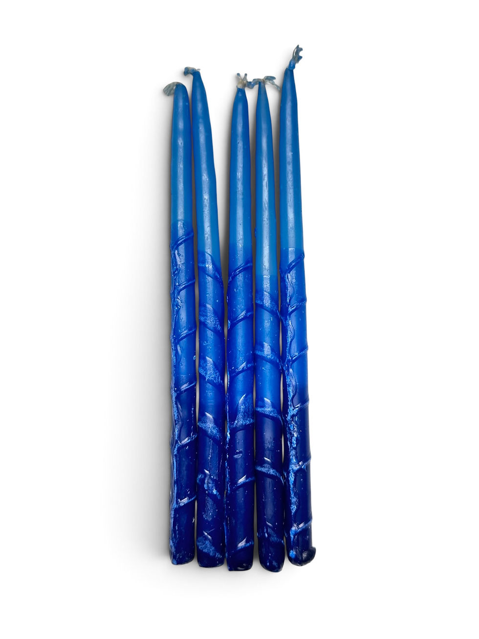 Thumbnail: Three-toned Multicolor Taper Candles Blues