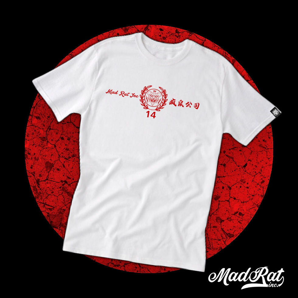 Vintage Mad Rat Emblem Front Print Tee