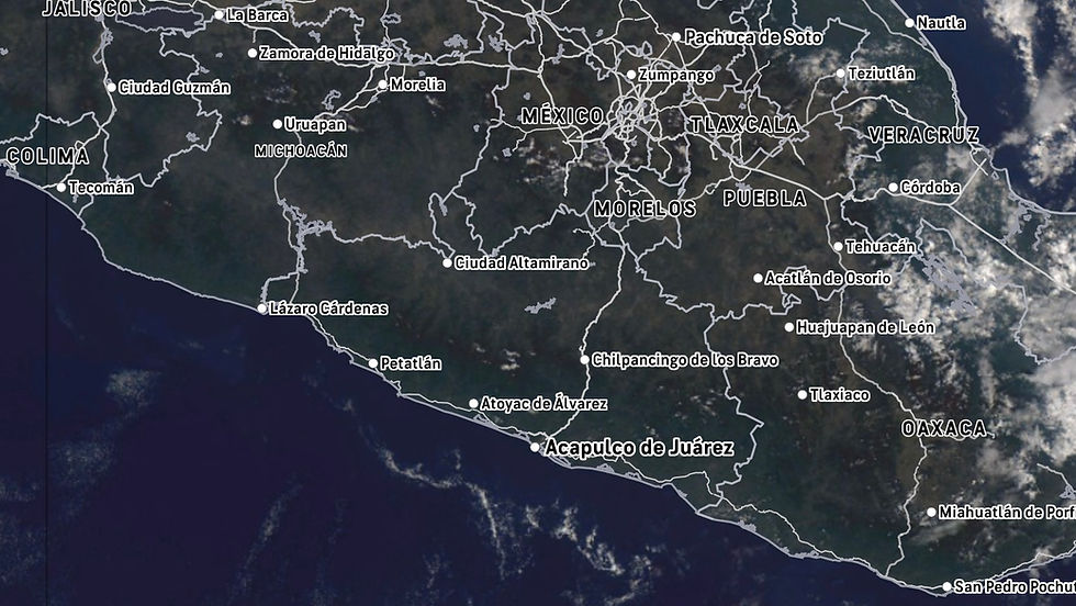 Cielo parcialmente nublado y calor marcan el clima en Guerrero