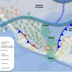 Frente Frío 33 provocará descenso de temperaturas y vientos fuertes