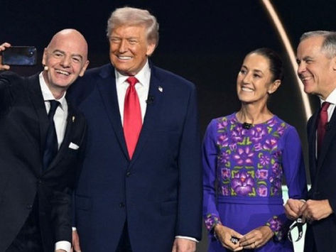 Se reúnen Sheinbaum, Trump y Carney en el sorteo del Mundial 2026