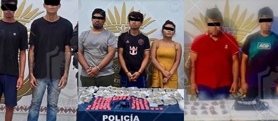 Detienen a ocho personas y aseguran droga en tres colonias de Acapulco