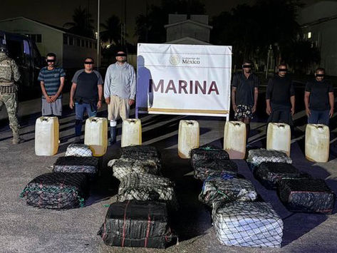 Asegura Semar 650 kilos de cocaína frente a costas de Michoacán; hay seis detenidos