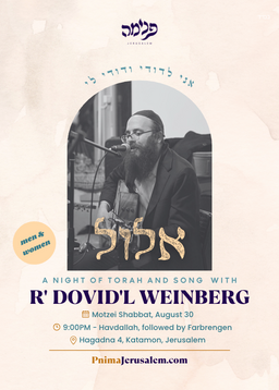 Elul Gathering with R' Dovid'l Weinberg