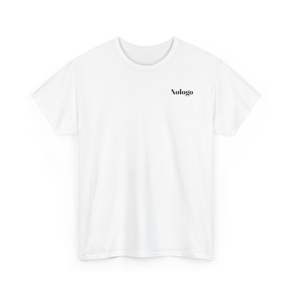 Thumbnail: T-Shirt — Minimal 'Nologo' Chest Logo Tee | Simple White Crewneck