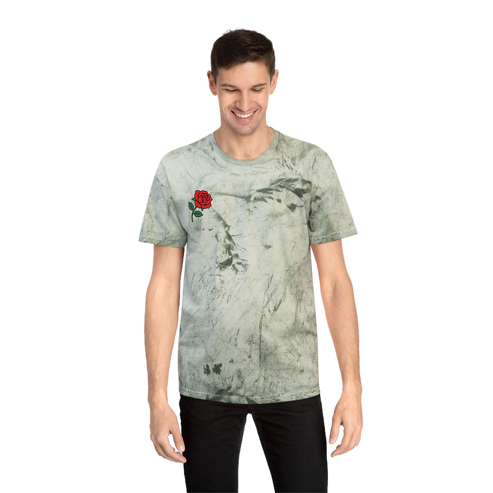 Thumbnail: Color Blast T-Shirt with Floral Design, Unisex Summer Tee