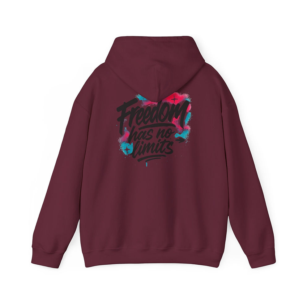 Thumbnail: Freedom Has No Limits Hoodie - Cozy Unisex Sweatshirt for Everyday Wear