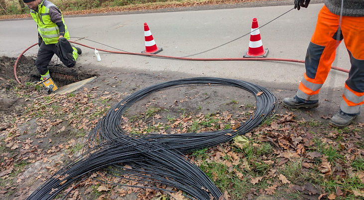 Bild von Kabelverlegearbeiten