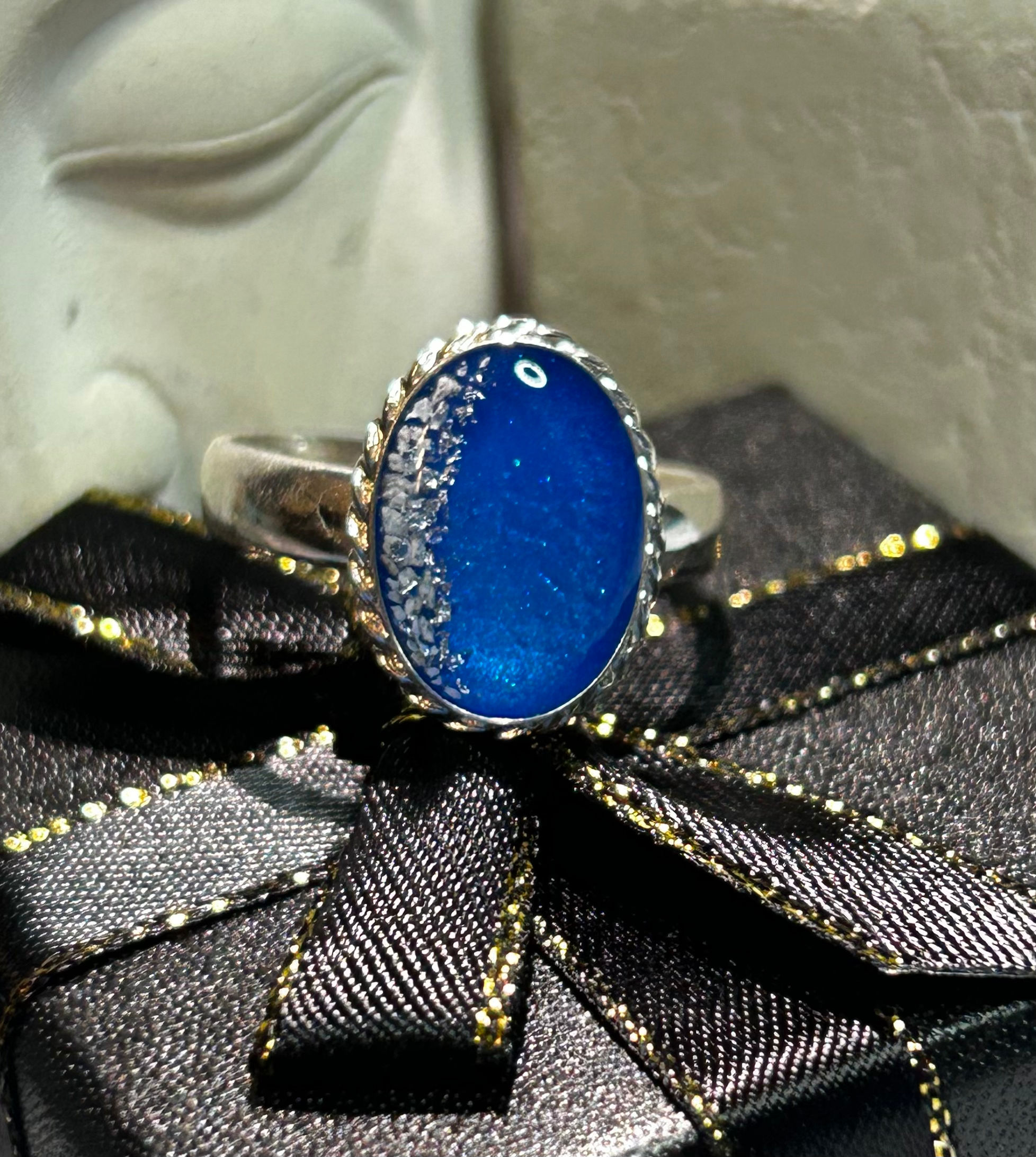Silver Oval rope ring