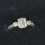 Thumbnail: Emerald cut silver ring 