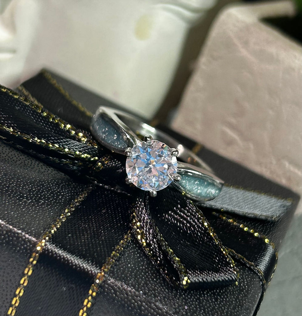 Thumbnail: Stainless steel solitaire ring