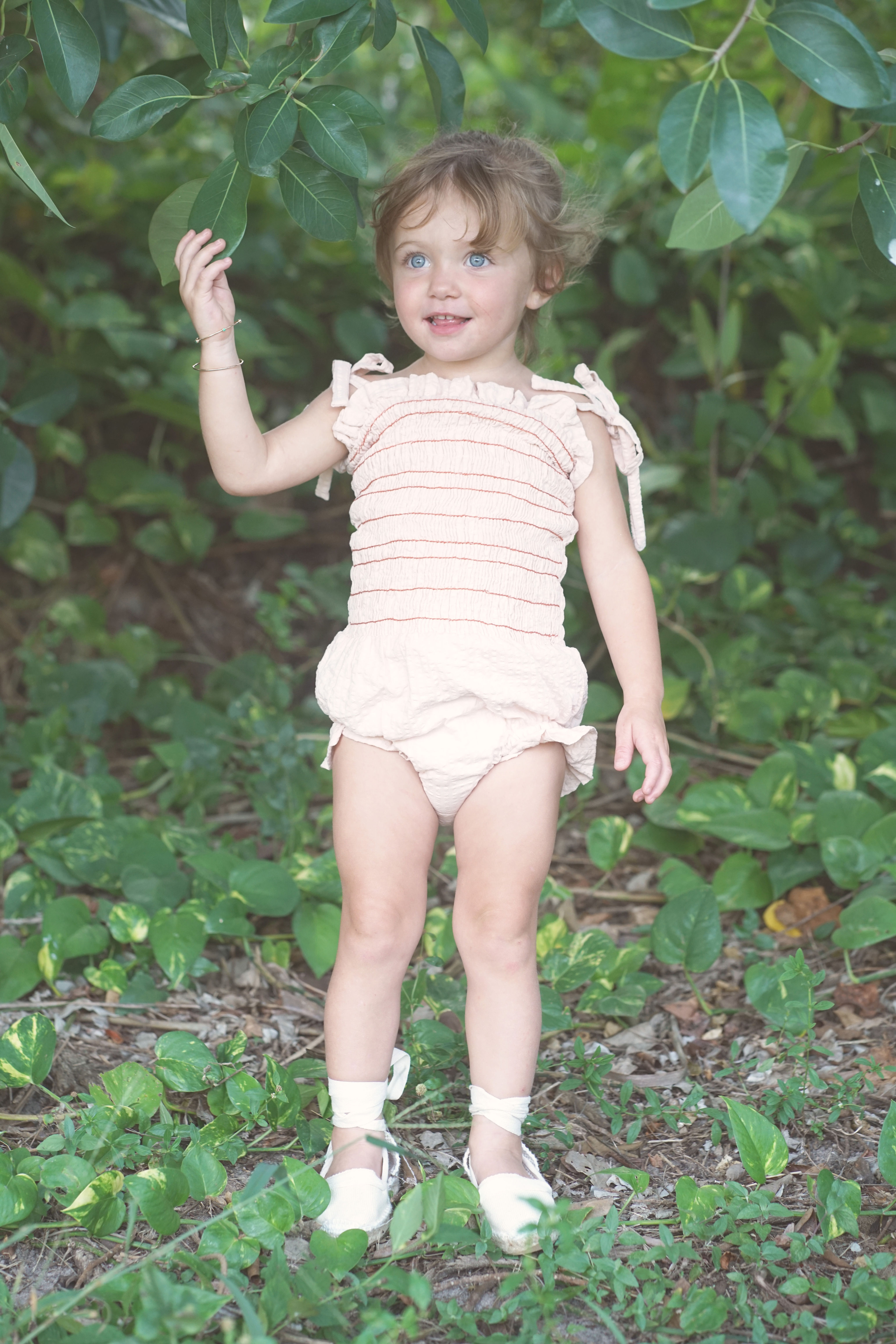 Cloe Embroidery Smock Baby Romper