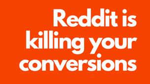 Bold white text on an orange background stating “Reddit is killing your conversions,” highlighting how Reddit’s free-content culture undermines OnlyFans growth and premium value.