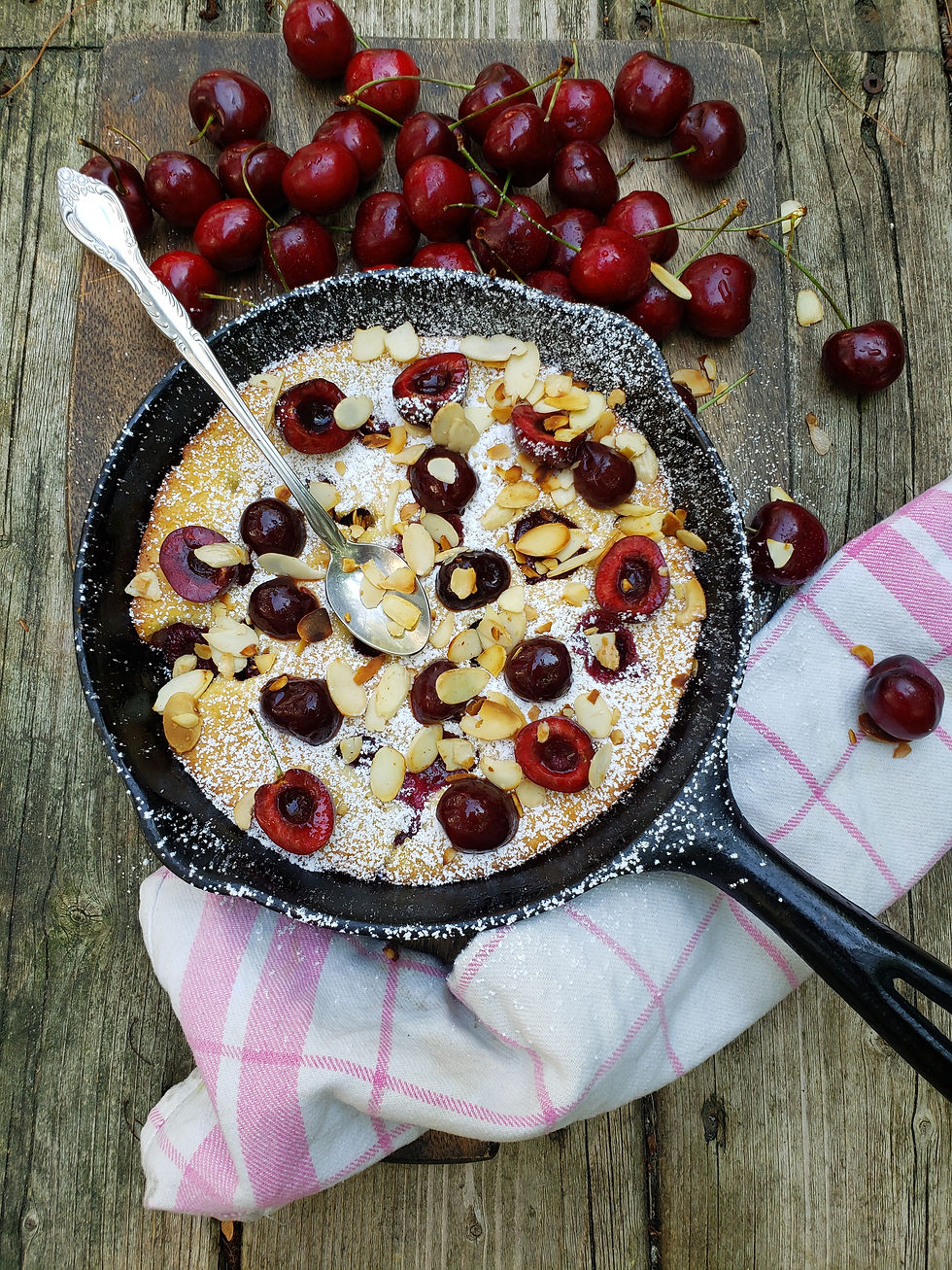 Dutch cherry pancake
