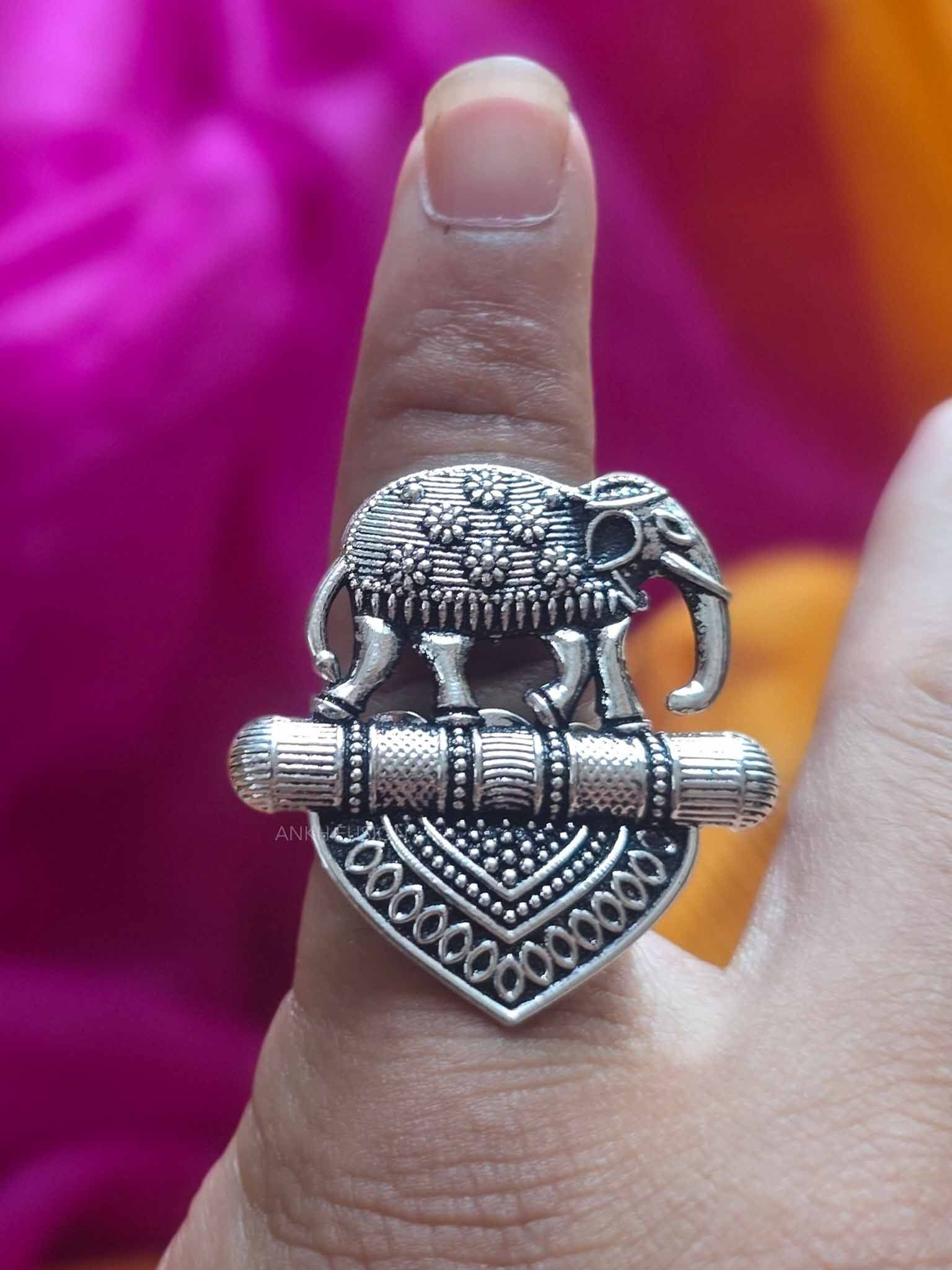 Oxidized Finger Ring