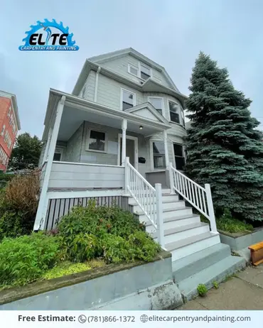 Completed exterior home improvement resulting in modern curb appeal.