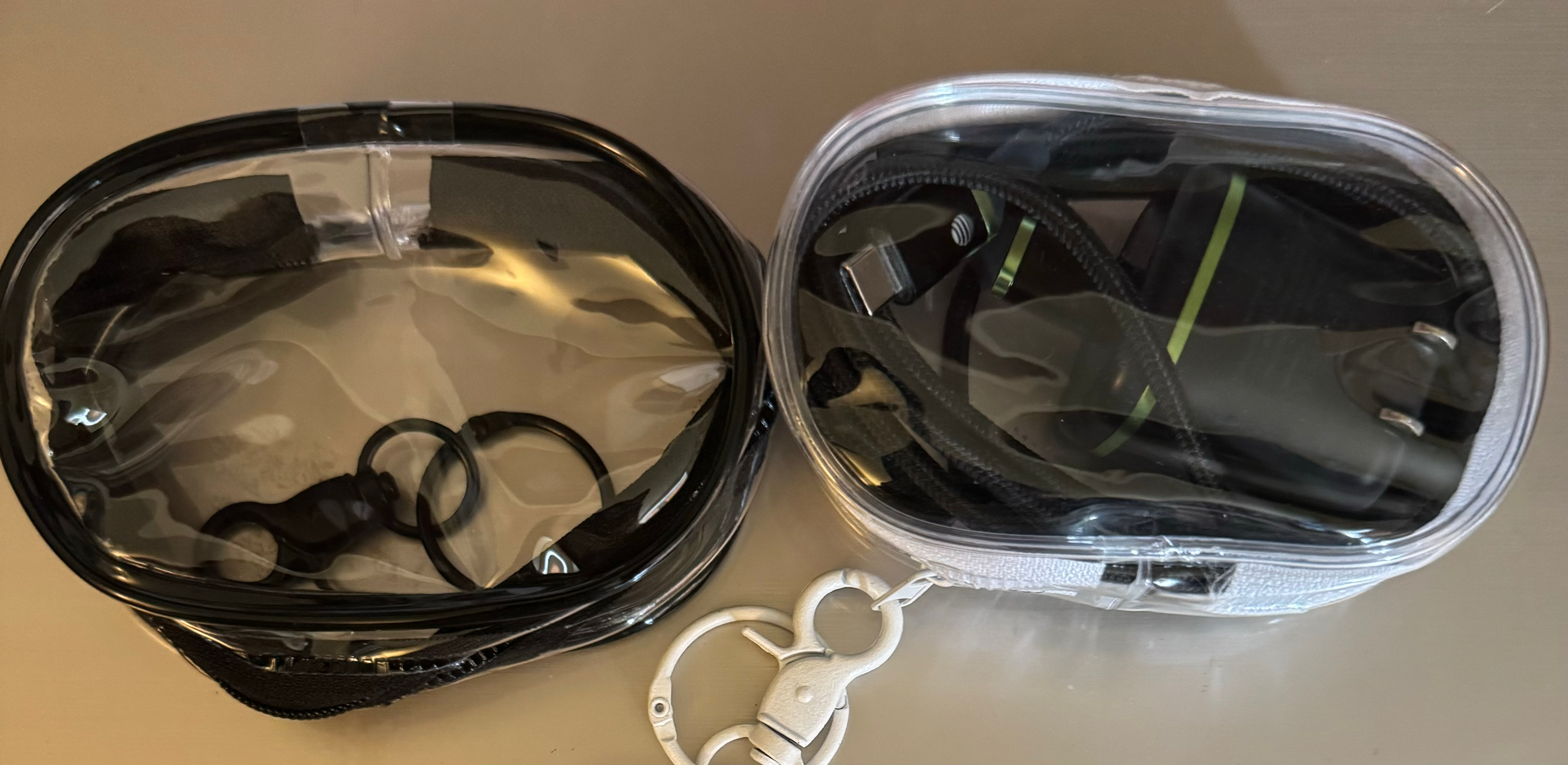 2pc Empty Mini Cable Organizers Boxes in Black & White - 2个迷你收纳盒