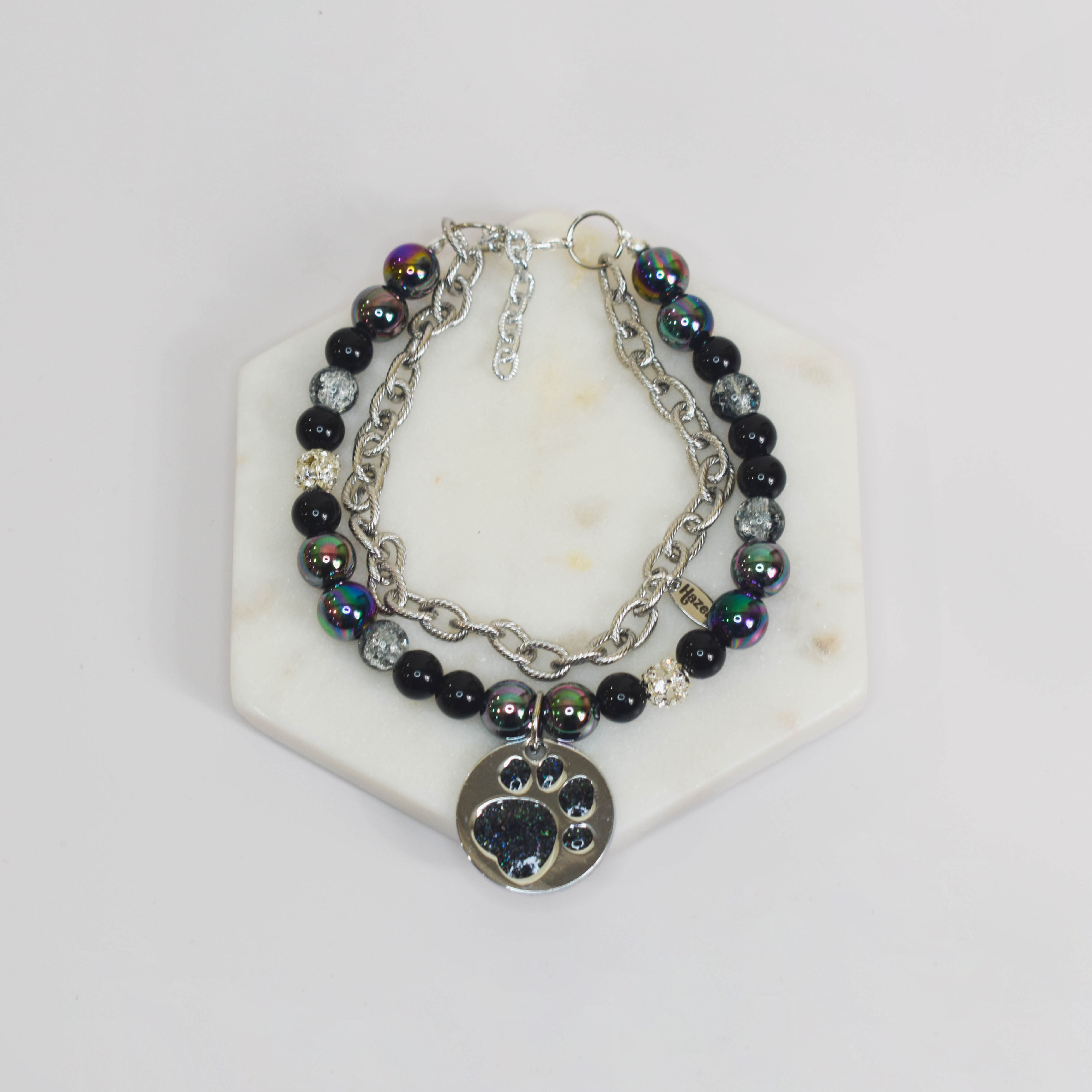 Necklace- Pearl Paw Duo