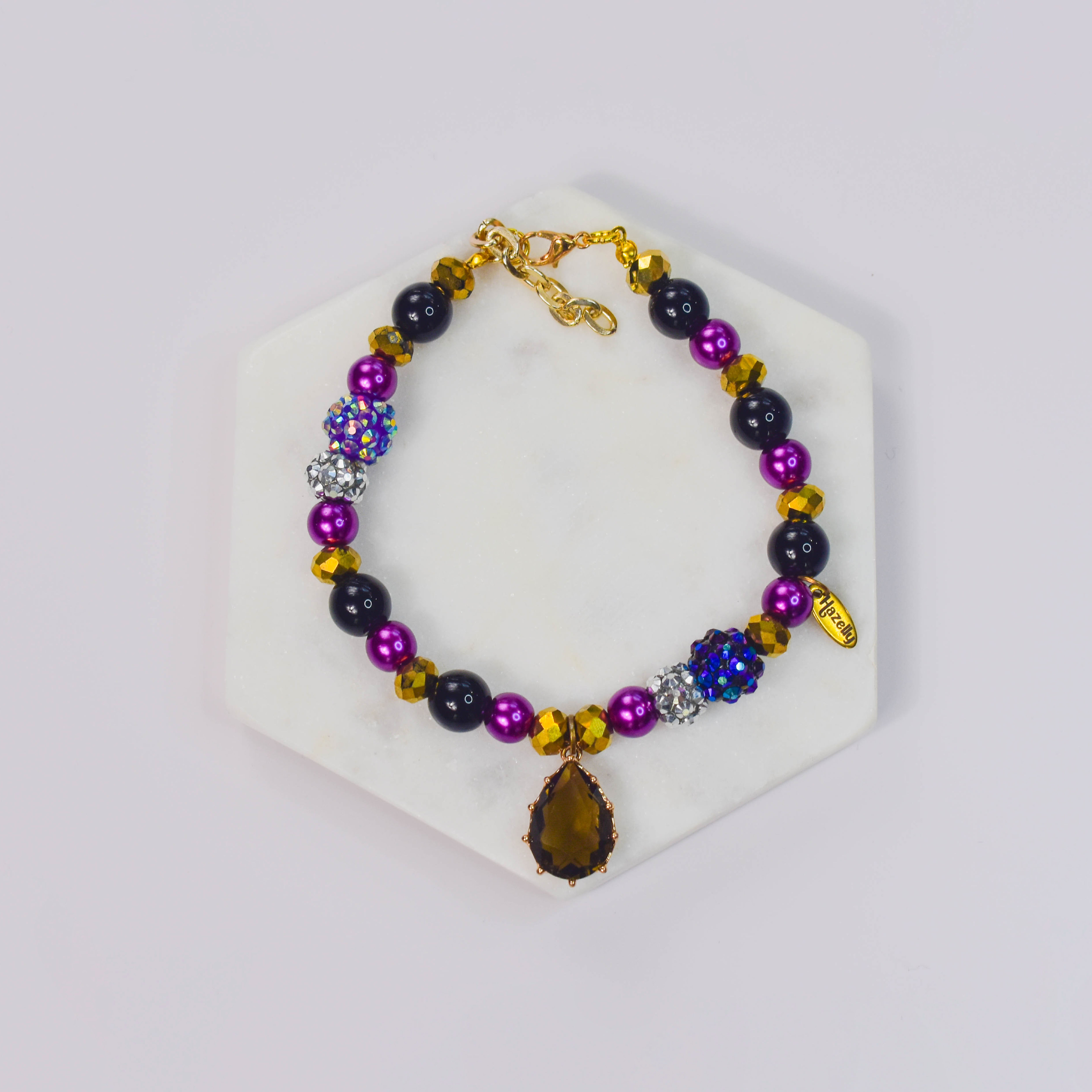 Necklace- Purple Teardrop