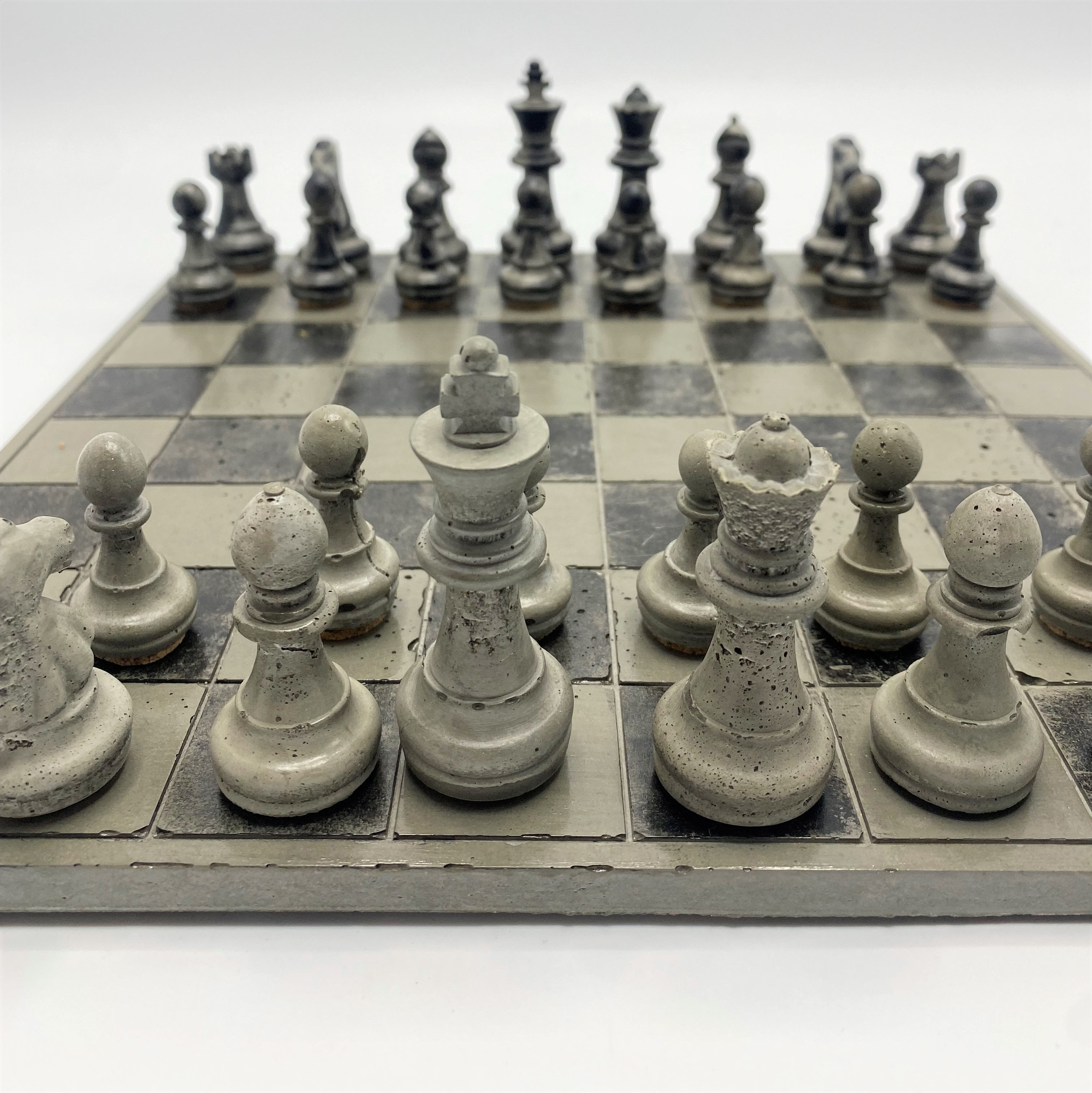 AJEDREZ HORMIGÓN NATURAL/NEGRO