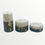 Miniatura: SET 3 VELAS BLANCAS LÁMINA ORO