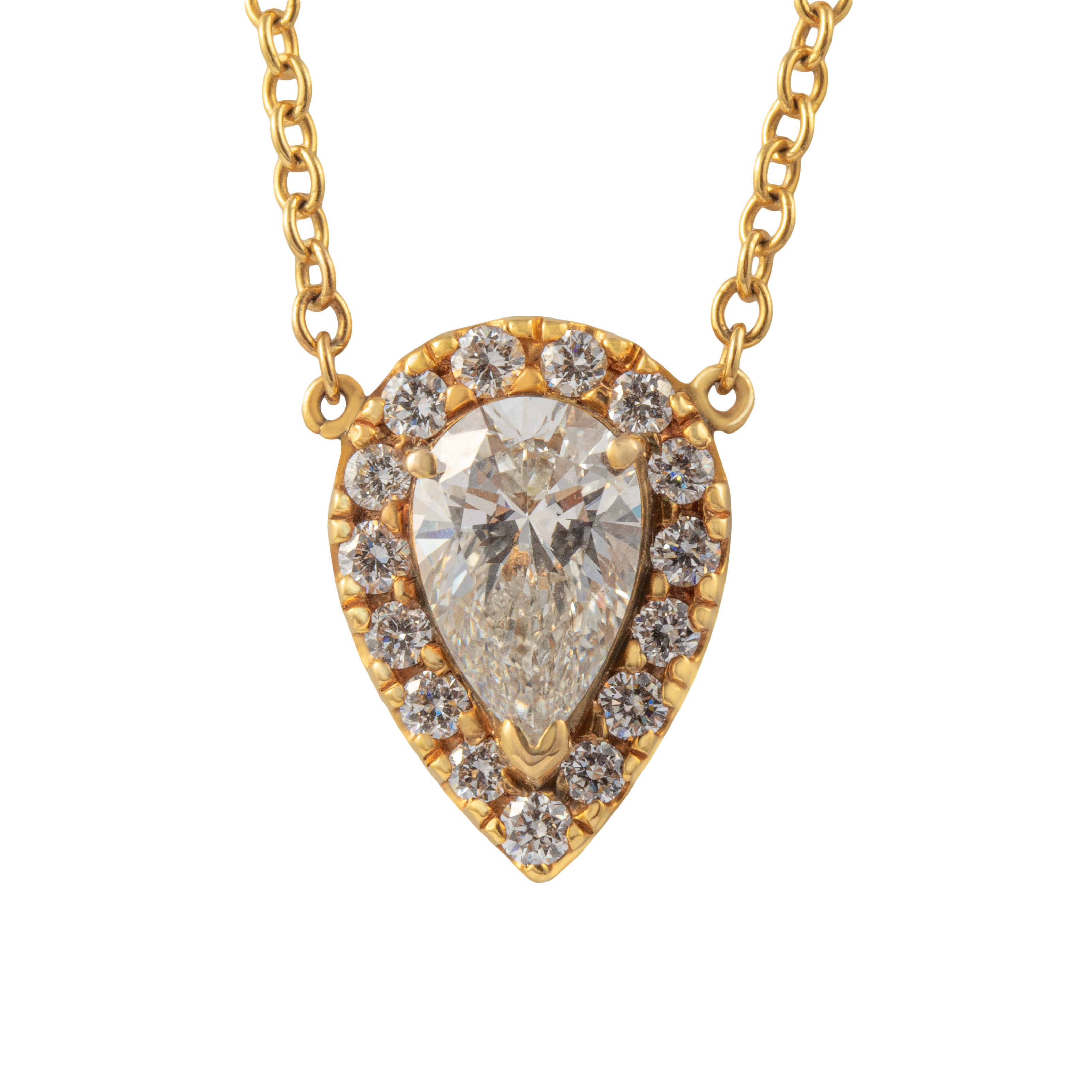 PEAR SHAPE HALO PENDANT
