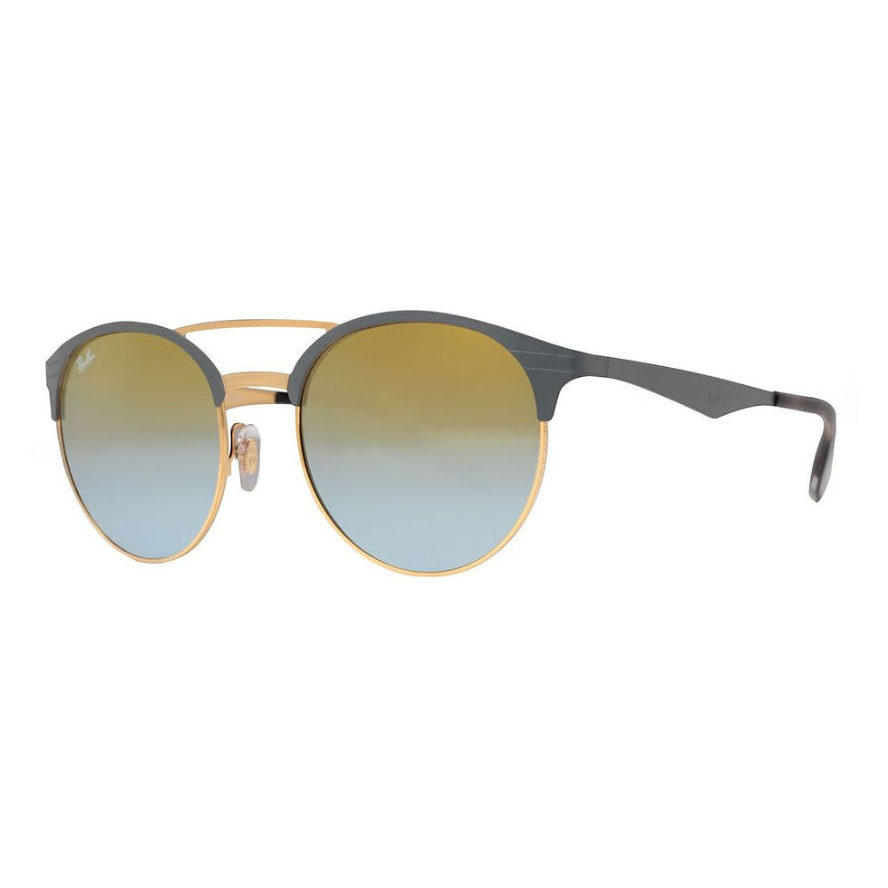 Ray-Ban RB3545 9007/A7 54mm Grey Gold/Green Gradient Mirror Round Sunglasses