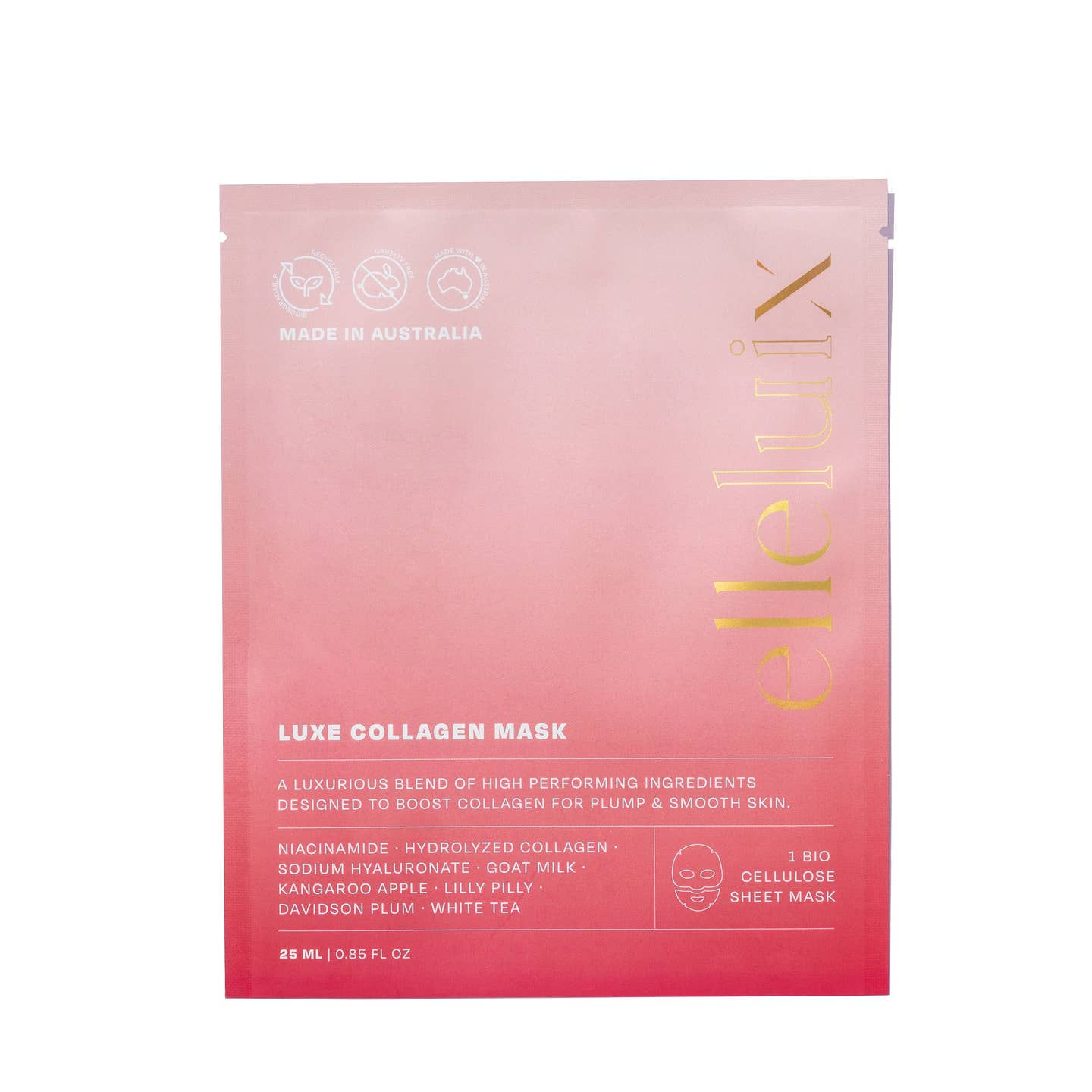 Luxe Collagen Bio Cellulose Sheet Mask