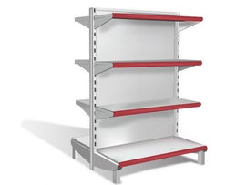 Estanterias y gondolas metalicas para almacenes y supermercados.