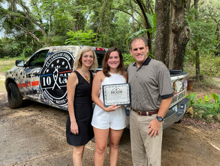 Newberry Highschool Senior receives the 10 CAN FUTURE WARRIOR SCHOLARSHIP.
