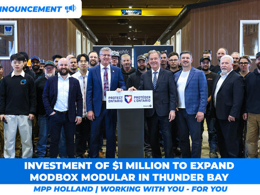 Ontario Investing $1 Million to Expand Modular Home Construction Company in Thunder Bay