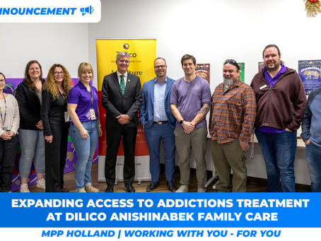 Ontario Expanding Access to Addictions Treatment at Dilico Anishinabek Family Care
