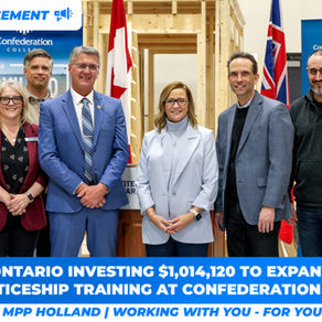 Ontario Investing in Apprenticeship Training at Confederation College