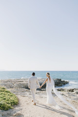 Beach wedding venues sea view greece crete