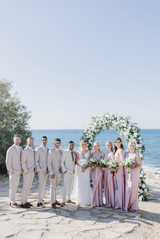 wedding design bridal party greece sea view beach