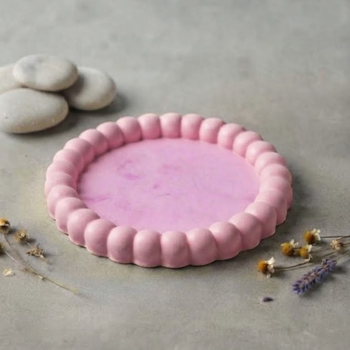Jabonera redonda - Rosa