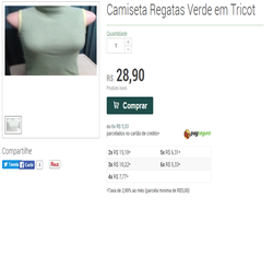 CAMISETA REGATA VERDE EM TRICOT