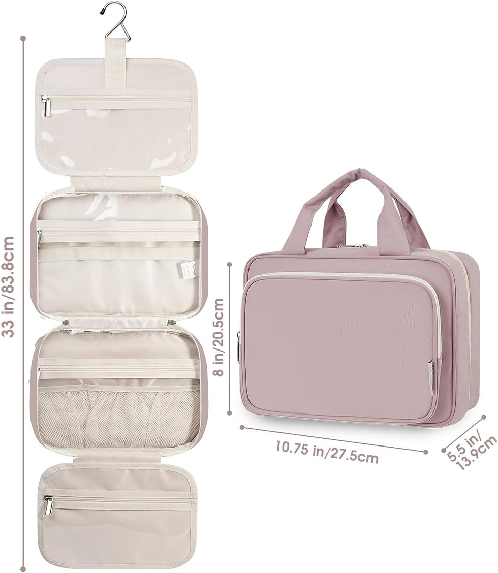 Thumbnail: Hanging Travel Toiletry Bag for Women Wash Bag Cosmetics Makeup Bag Organizer fo