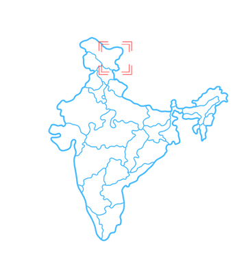 Location of ladakh on India's map