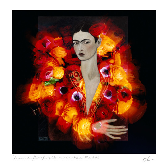 Les fleurs - série Pourquoi le Mexique ? Surimpression à travers Frida Kahlo - Chrystèle Lacène