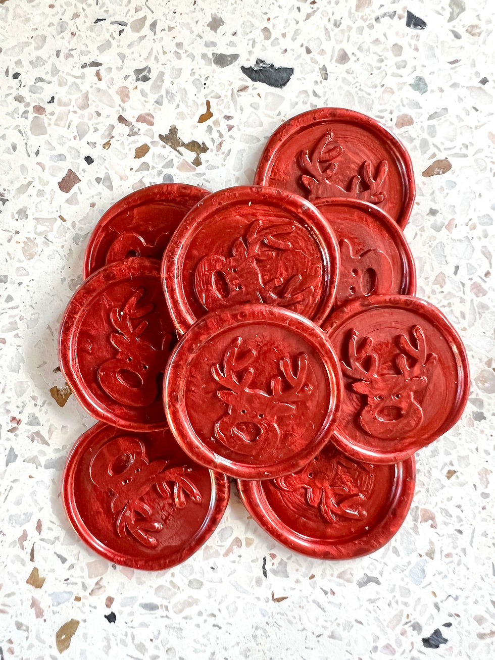 Thumbnail: Rudolph Reindeer Christmas Wax Seal Adhesive Stickers | Pack of 10