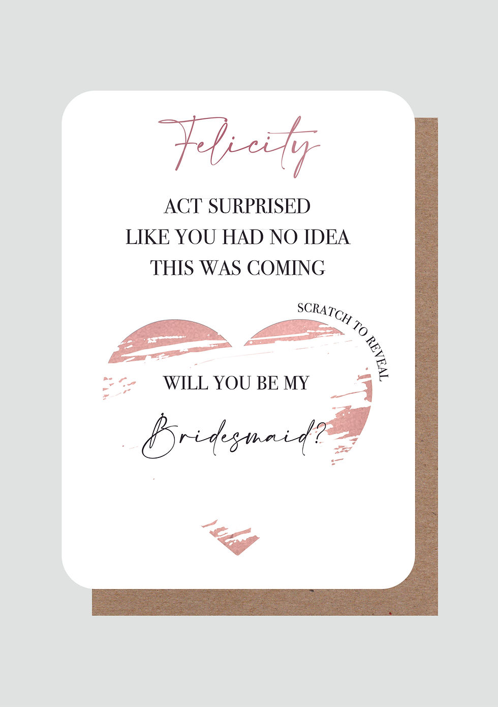 Thumbnail: Personalised Bridal Party | Act Surprised | Proposal Scratch To Reveal Card
