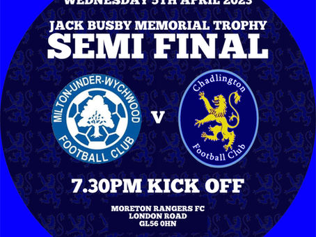 Jack Busby Semi Final - Match Preview