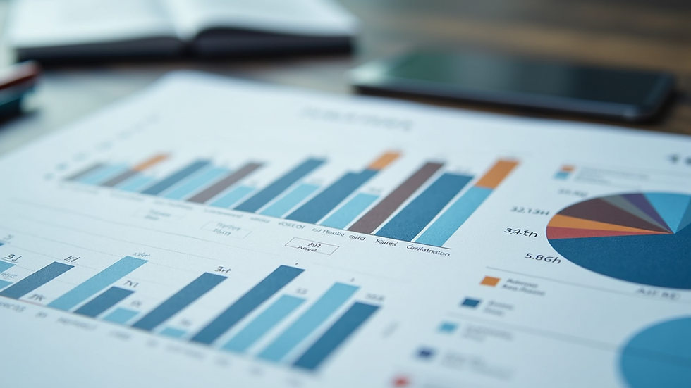 Close-up view of a diversified investment portfolio chart