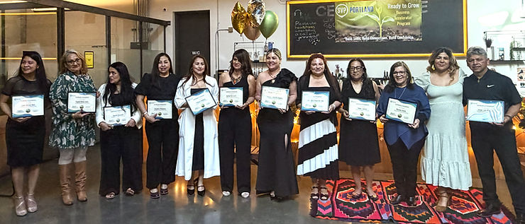 Ready to Grow participants celebrate their completion of the program at May's graduation ceremony.