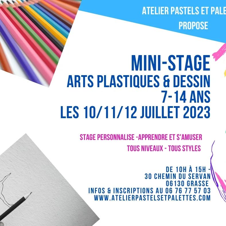 Mini stage arts plastique et dessin 7-14 ans