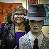 Sharon at the Red Dot Art Fair Art Basil 2014