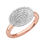 Thumbnail: Links of London Concave 18kt Rose Gold Vermeil & Diamond Ring
